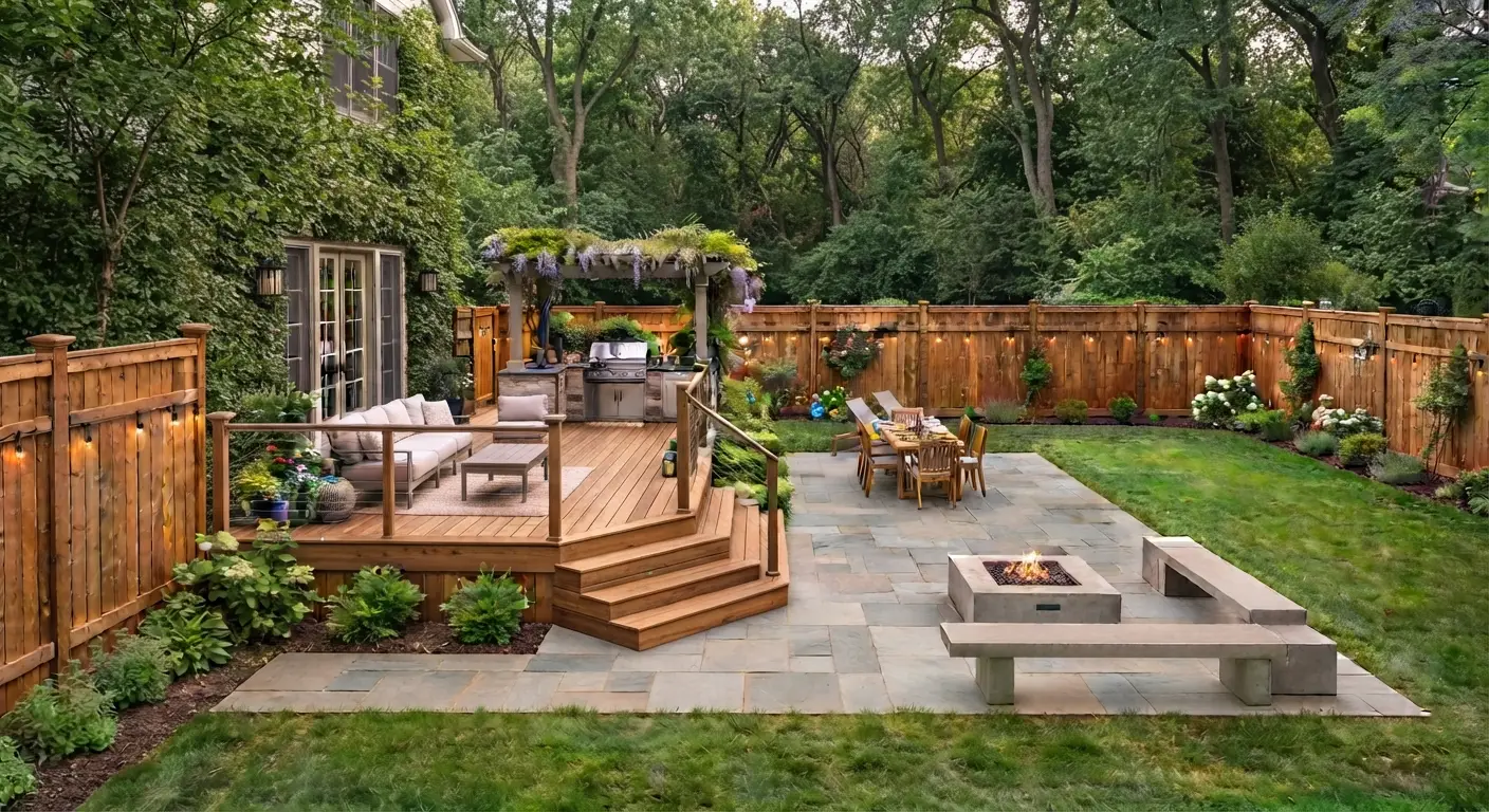 Custom wood fence built by Fence & Deck Contractors Greensboro NC - Padgett Outdoor Solutions