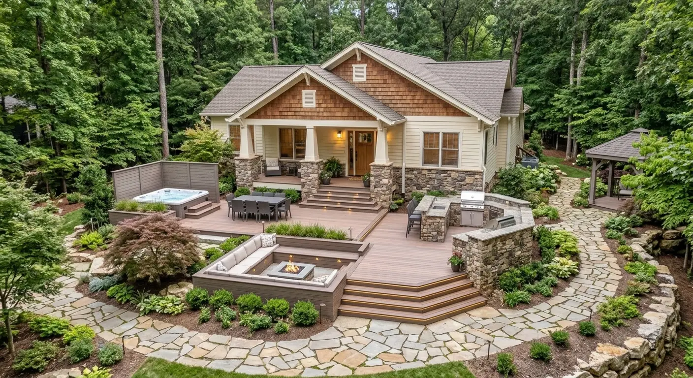 Custom deck construction by Fence & Deck Contractors Greensboro NC